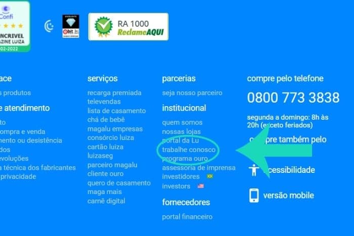 DE - Jovem Aprendiz Magazine Luiza corpo